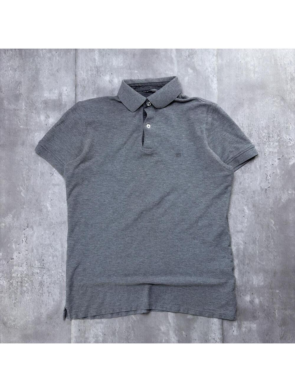 Y2K Gray Givenchy Logo Polo Shirt